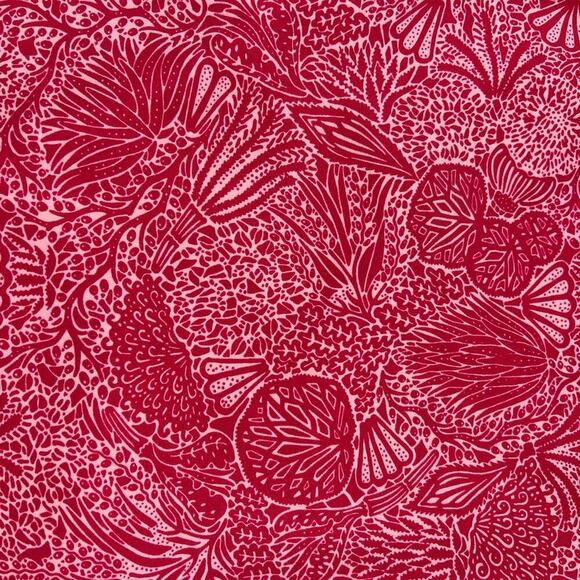 Ripskirt Hawaii Hot Pink Botanical Print Adjustable Wrap Skirt Length 3 Size M - Picture 5 of 11